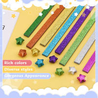 Papel De Origami Estelar Multicolor Y De Gradiente Para Manualidades DIY Decoración De Papel En Bandas De Color Sólido - details 2