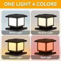 Lámpara Solar LED De Pared Impermeable Con Control Remoto Para Decoración De Jardín Camino Y Valla Luz De Vela Solar Moderna - details 4