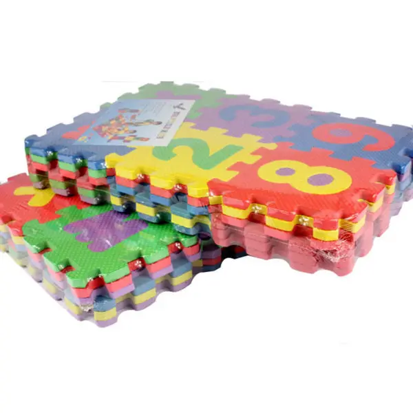 36pcs Multi-Colored Children's Training Puzzles with Alphabets and Numbers Play Mat for Floor Protection Training 12 x 12cm - 1
