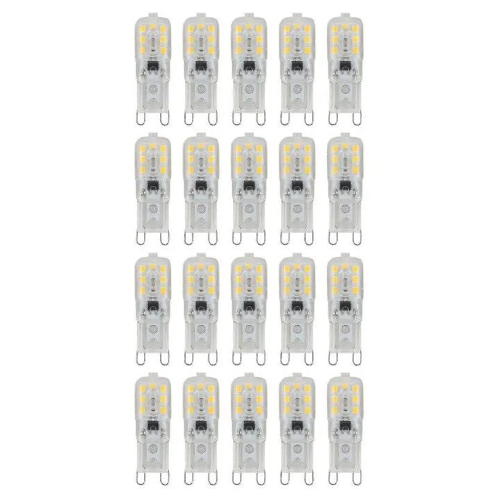 20 X G9 5W Led Bombilla Cápsula Regulable Reemplazar Lámparas de Luz Ac220-240v, Blanco Cálido - 1