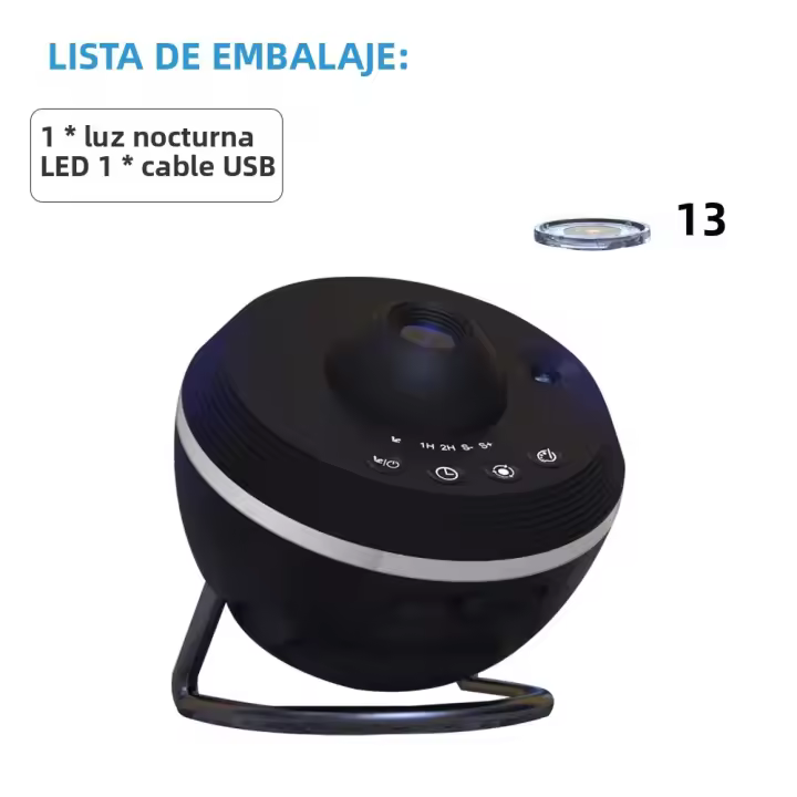 Proyector De Estrellas Luz Nocturna 13 En 1 Galaxia Proyector De Pared Planetario Para Dormitorio Con Timer Y Función De Rotación - 1