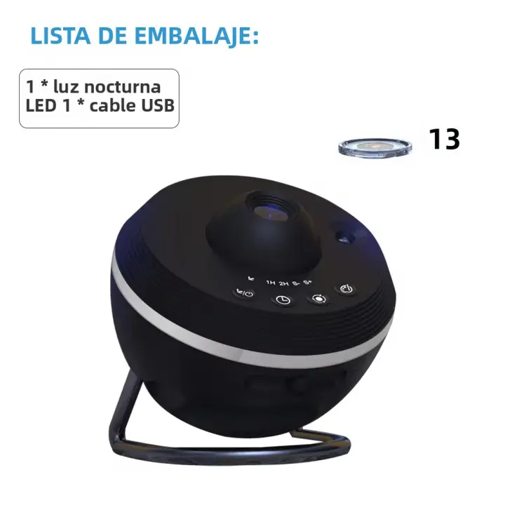 Proyector De Estrellas Luz Nocturna 13 En 1 Galaxia Proyector De Pared Planetario Para Dormitorio Con Timer Y Función De Rotación - 1