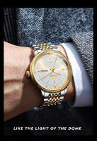 Reloj Mecánico Automático Para Hombre JSDUN Resistente Al Agua De Moda Casual Simple Pulsera De Acero Inoxidable Display Sin Números - details 4