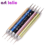5Pcs Herramienta De Dibujo De Uñas Con Plumas De Strass Dual-terminado En Acero Inoxidable Selector De Piedras Preciosas Para Diseño De Uñas - details 2