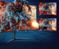 Monitor Gaming Curvo FYHXele 24 pulgadas, 1080P FHD 1920*1080, pantalla VA 16:9, 75Hz, panel MVA curvo 2800R, 2ms, 99% sRGB, inclinación ajustable, 1*HDMI 1*VGA, FY24FMC, For RPG RAC RTS MOBA Gaming, Office Working - details 19