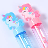 Botella De Jabón Con Tubo De Burbujas De Unicornio Azul Y Rosa Decoración Para Fiesta De Cumpleaños De Niños Regalos Para Invitados De Baile De Quinceañera Y Showers De Bebés - details 2