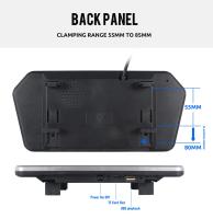KTYDKP Monitor De Espejo Retrovisor Para Coche De 7 Pulgadas Con Cámara Carplay Android Auto Video HD FM Radio MP5 Jugador Multimedia Con USB TF - details 3