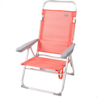 Silla plegable multiposición aluminio Aktive Beach - Silla playa reclinable, Silla de playa plegable, Silla reclinable, 5 posiciones, Silla alta, altura asiento 30 cm, asa de transporte, Sillas de playa plegables ligeras - details 1