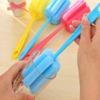 Limpieza De Casa Y Cocina 3pcs Cepillo De Limpieza Con Mango Largo Herramienta De Limpieza Para Botellas Y Cristales Accesorios De Limpieza Con Esponja - details 4