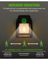 Lámparas De Seguridad Solar Exterior Impermeables Con Sensor De Movimiento Iluminación Automática De Jardín 1-4PCS Luz LED Calor - details 5