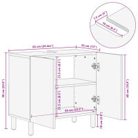 vidaXL Armario de lavabo de baño madera ingeniería negro 62x33x58 cm - details 6