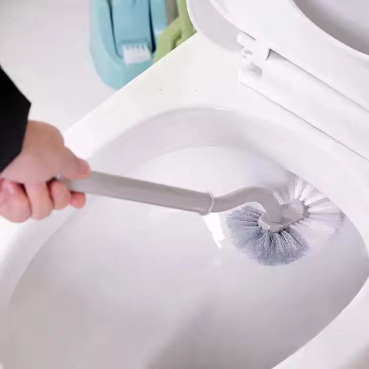 Cepillo De Inodoro Plástico Con Mango Largo Cepillo De Limpieza Para WC Cerdas Suaves Acessorios De Baño Eliminador De Ranuras Para Hogar - 1