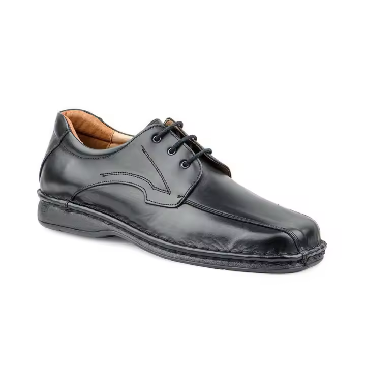 MºMº60121 Negro-Coñac  Hecho en España ZAPATO Hombre Piel CORDONES Numeración: 39-49 Marca: Cactus Color: Negro-Coñac BOTIN EN PIEL CON CIERRE DE CORDONES MUY SUAVE Y MAXIMO CONFORT Y CALIDAD CON SUELA MUY LIGERA Y TODO COSIDO - 1