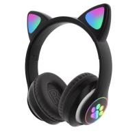 Auriculares Inalámbricos Woukksy Stn-28, Supraaurales, Bluetooth, Orejas de Gato Rosa Negra - details 2