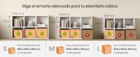 SONGMICS Caja de Almacenaje, Juego de 6, Organizadores Plegables, 30 x 30 x 30 cm, Tela, para Estantería Cúbica, de Colores, Cesta de Almacenaje, para Dormitorio, Salón - details 0