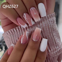 Uñas Postizas Francés Corazón Minimalista 24 PCs Con Gel Jelly Y Archi De Uña Incluido Kit De Uñas Postizas De Plástico - details 18