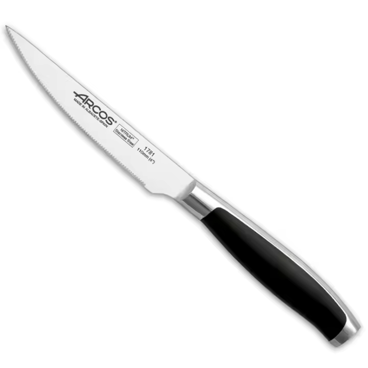 ARCOS Kyoto - Cuchillo Chuletero Perlado (110 mm) - Hoja de Acero Inoxidable Forjado Nitrum® - Mango de Polioximetileno (POM) - Estuche - 1