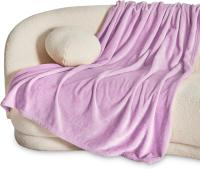 Manta de franela de Coral para Sofá, Manta versátil y Suave y esponjosa para Cama y sofá doble/Doble, Morado Claro, 150x200cm - details 0