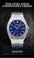 Reloj De Cuarzo De Lujo Para Hombre BINBOND Estilo Casual Grande Dial Acero Inoxidable Calendario Reloj De Pulsera Clásico Para Hombre Resistente Al Agua Manos Luminosas - details 4