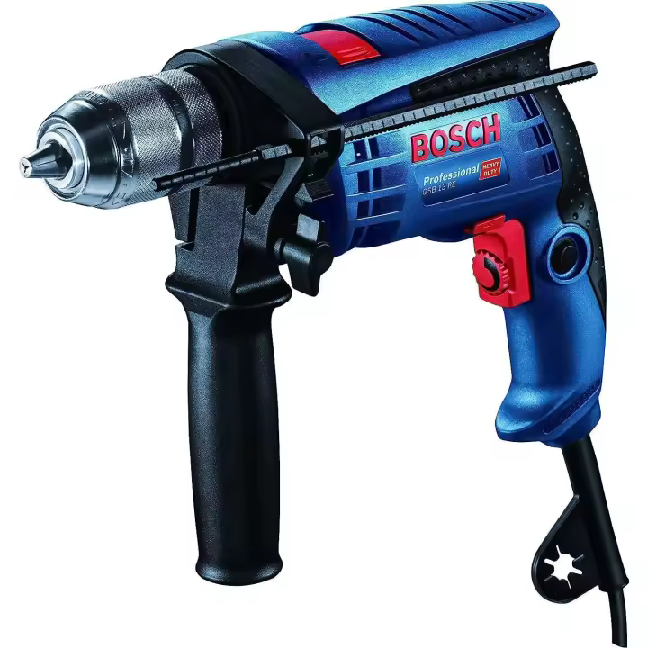 Bosch Professional GSB 13 RE - Taladro percutor (600 W, 0 – 2800 rpm, Ø max perforación hormigón 13 mm, en caja), Color Azul - 1