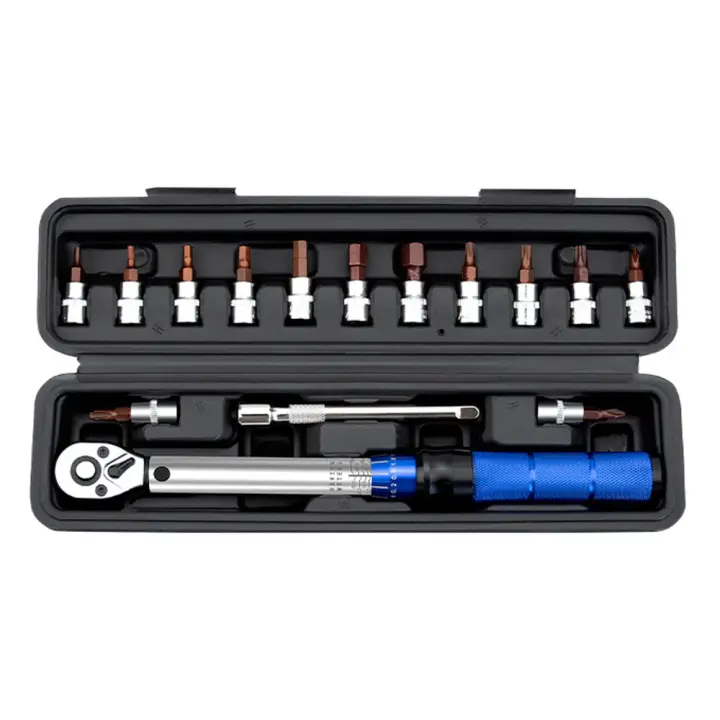Juego de Llave de Trinquete de Preset 16Pcs 1/4Inch 72T 2-24N. M Ideal para Reparación de Automóviles, Motocicletas, Bicicletas Conjunto de Herramientas de Mejoramiento del Hogar - 1
