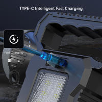 Linterna Solar Recargable Portátil Con Luz De Trabajo COB Y Farol De Buscaminas Para Camping Pesca Y Emergencias Luz De Luces Exteriores - details 3