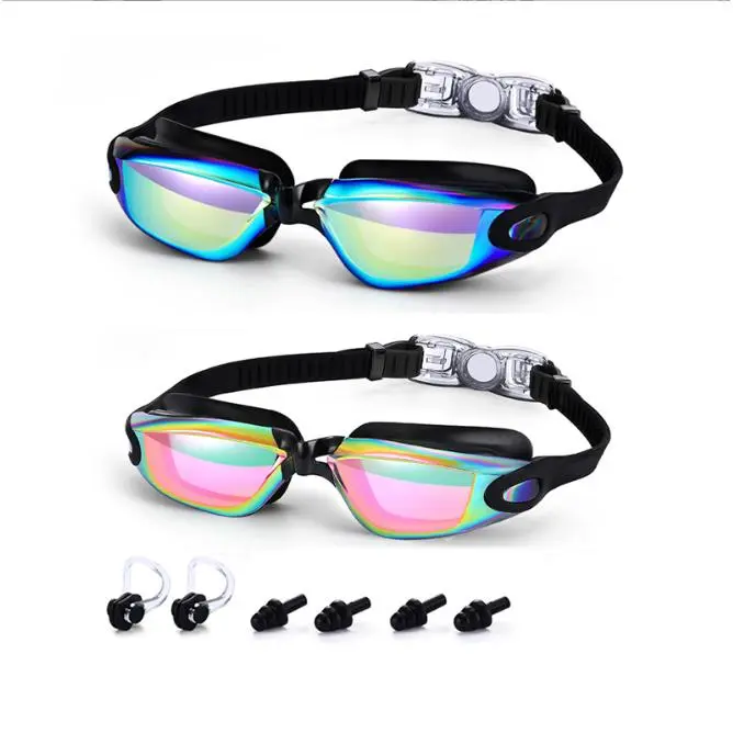 2 Gafas de Natation para adultos, helbres, Mujeres, adolescentes y niños mayores de 8 años, Protección antivaho y UV - 1