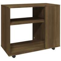 vidaXL Mesa auxiliar de madera de ingeniería 70x35x55 cm Blanco, Negro, Gris Mesa de sofá Mesa de Entrada para Salón Consola de Entrada Mueble Recibidor Mesita Mesa auxiliar Salon - details 1