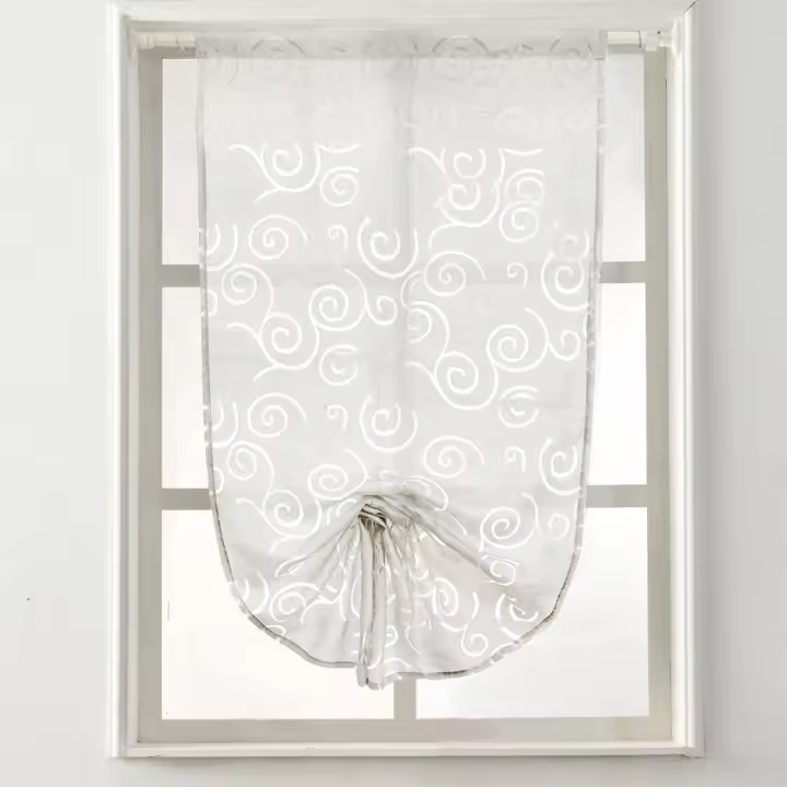 Leejoom Cortinas Romanas Estilo Europeo Para Sala De Estar Cortina Corta Semi-Opcua Decoración Del Hogar 1 Pieza Moderno - 1