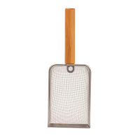 Shovel Para Basura De Gato De Acero Inoxidable Con Mango De Madera Fácil De Lavar Resistente Al Rusticidad Herramienta De Limpieza Del Lodo Para Gatos Apto Para Gatitos - details 6