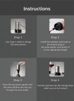 Aerador Y Dispensador De Vino Inteligente Y Eléctrico Recargable Tipo-C Herramientas De Bar Eco-amigable Sin Químicos Peligrosos - details 11