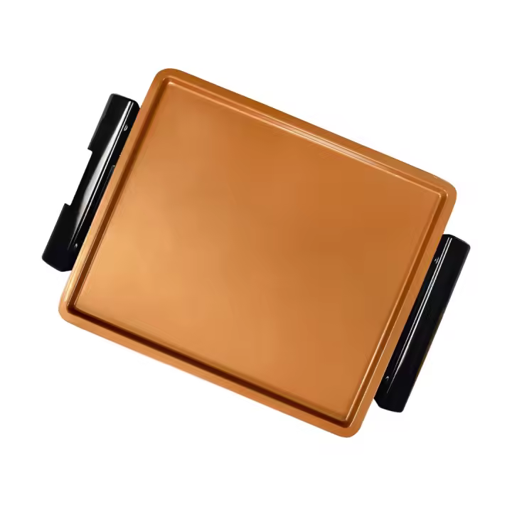 STARLYF Barbacoa eléctrica Smokefree Grill Copper, 1250W, Revestimiento de cobre antiadherente, Cocción uniforme, Termostato Ajustable - 1
