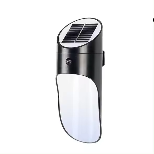 Lámpara solar al Aire Libre Jardín Villa decorativa Luz solar impermeable al Aire Libre Luz de la pared LED Luz del Jardín Luz DE LA Calle Luz de inducción del cuerpo humano, carcasa gris, Luz Blanca Cálida - 1