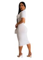 Vestido De Crochet Para Mujer De Corte Bodycon Con Manga Regular Y Cuello En V Vestido Fino Y Ajustado De Pierna Para Calle Moda Hipster - details 7