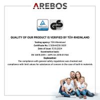 AREBOS Patinete con Ruedas de Goma con LED - Suspensión Delantera - Soporte para Botella y Timbre - details 40
