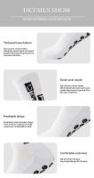 Calcetines De Fútbol Para Hombres Anti-derrapantes Con Fondo De Silicona Deportivos Transpirables Para Rugby Tenis Voleibol Y Yoga Pack De 4 Pares - details 10