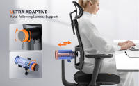 Silla ergonómica NEWTRAL MAGICH002, respaldo que sigue automáticamente, soporte lumbar adaptable, reposacabezas ajustable, profundidad del asiento, reposabrazos 4D reclinable, 3 posiciones de bloqueo - details 5