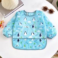 Bib De Bebé Suave Impermeable Con Mangas Largas Ajustable Para Comer Pintura Niño Y Niña Delantal De Mano Para Niños De 0 a 36 Meses - details 0