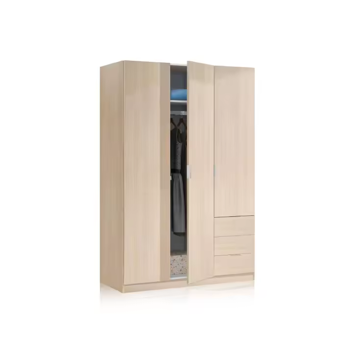 Duehome -Armario Low Cost 3 puertas 3 cajones - 1