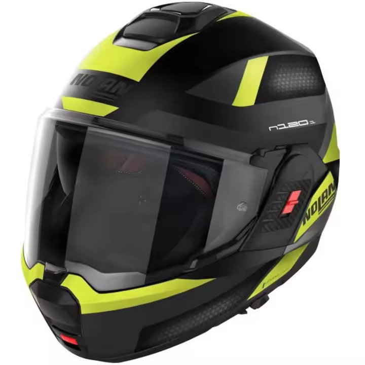 Casco Modular Flip-Back Nolan N120-1 Subway Matt Yellow Black Classic - 1