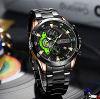 Reloj De Pulsera Curren 8402 Para Hombre Estilo Casual Y De Negocios Cronógrafo De 6 Manos Acero Inoxidable Resistente Al Agua - details 19