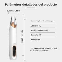 Kit De Vacío Para Puntos Negros Y Acné Herramienta Eléctrica De Limpieza Facial Con 3 Niveles De Succión Para Rostro Y Nariz - details 8