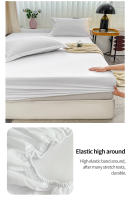 Sábana Adaptada Con Banda Elástica De Color Sólido Antideslizante Para Cama Single Double King Queen Cubierta De Matraces Ajustable - details 6