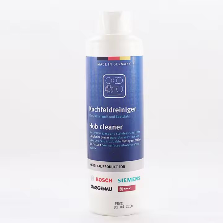 BOSCH Líquido Limpiador de Vitrocerámicas e Inducción 00311499 para Limpieza de Placas de Cocina Encimeras de Acero Inoxidable y Gas  de 250 mililitros - 1