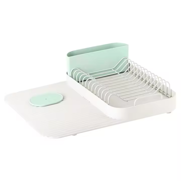 VIGAR® - Escurrevajilla y Cubiertos Metálico Zeroline - Escurreplatos sobre Fregadero - Escurridor de Platos y Cubiertos - Escurridor de Platos Fabricado con Materiales Sostenibles - Escurridor con Patas Antideslizantes - Organizador de Cocina Sostenible - 1