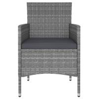 vidaXL Juego de muebles de jardín de 5 piezas ratán sintético gris - details 3