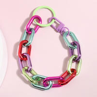 Llavero De Plástico Acrílico Colorido En Cadena Creativo Hecho a Mano Antipérdida Para Teléfono Móvil Para Mujeres Y Niñas Joyería DIY Regalos - details 4