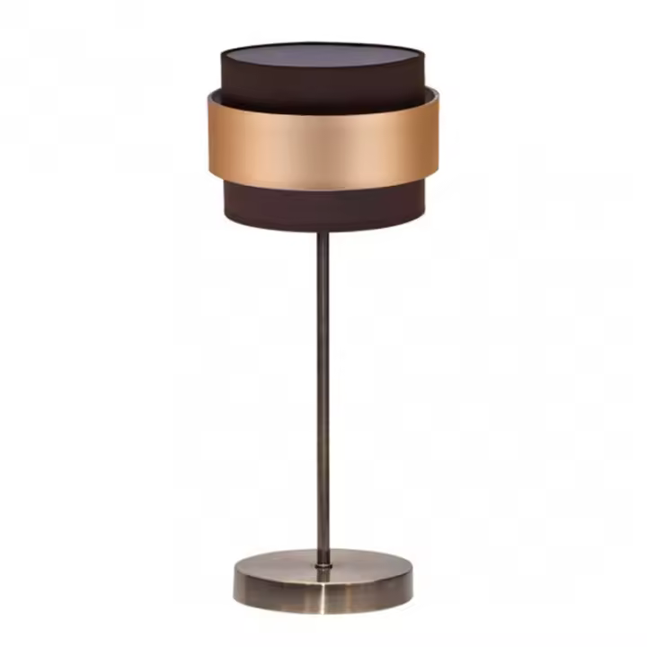 Lámpara de Mesa FABRILAMP Bremen Cuero/marrón-oro 1xe14 39x16d - 1