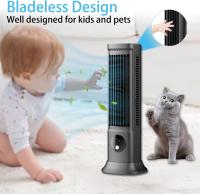 Ventilador de Torre de 11 pulgadas, ventilador de Mesa personal 2 en 1 sin Aspas, portátil, recargable, ventilador de escritorio Eléctrico con opción de 3 velidades, tamaño Pequeño para Oficina y Hogar - details 1