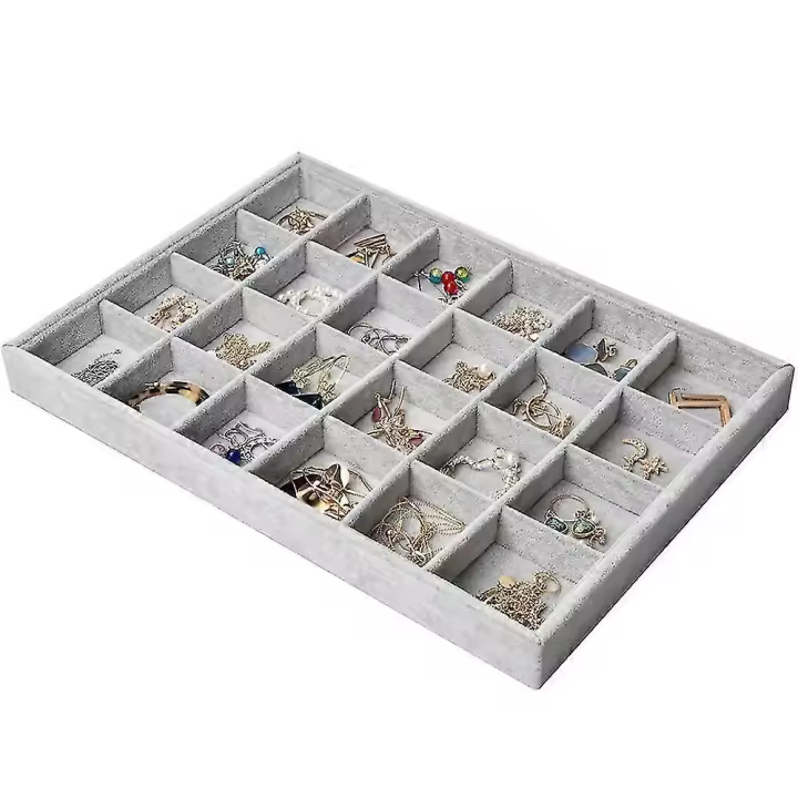 Joyero Vee, bandeja apilable para Joyas, Cajón de almacenamiento de joyas de Alta capacidad, organizadores de joyas de cuero sintético, Cajón para Joyas, joyero para - 1